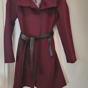 Soia & Kyo Wool Coat Burgundy/Wine Color